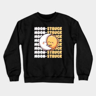 Moon-struck Total Eclipse Pun Crewneck Sweatshirt